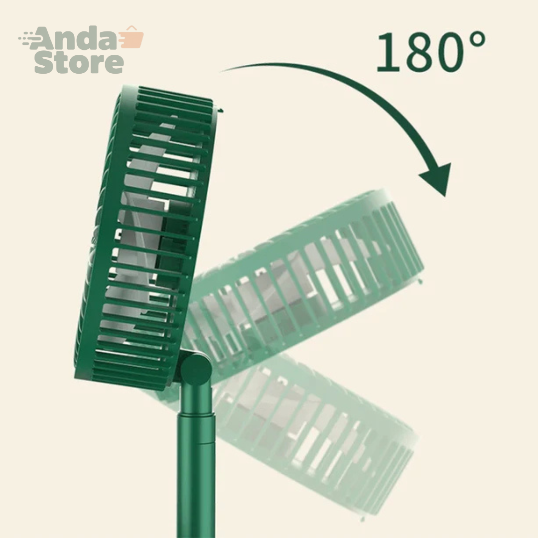 Ventilador con Soporte Para Celular con carga USB y movimiento 180º.