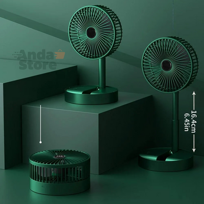 Ventilador con Soporte Para Celular con carga USB y movimiento 180º.